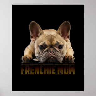 Póster mamá frenchie   regalo de mamá de bulldog francés