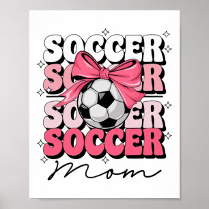 Póster Mamá futbolera genial Coqueta Madre Lazo Fútbol 