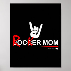 Póster Mamá futbolera roquera - Rock, rebelde y divertida