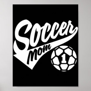 Póster Mamá futbolera T Orgullosa Mamá De Fútbol Me Encan
