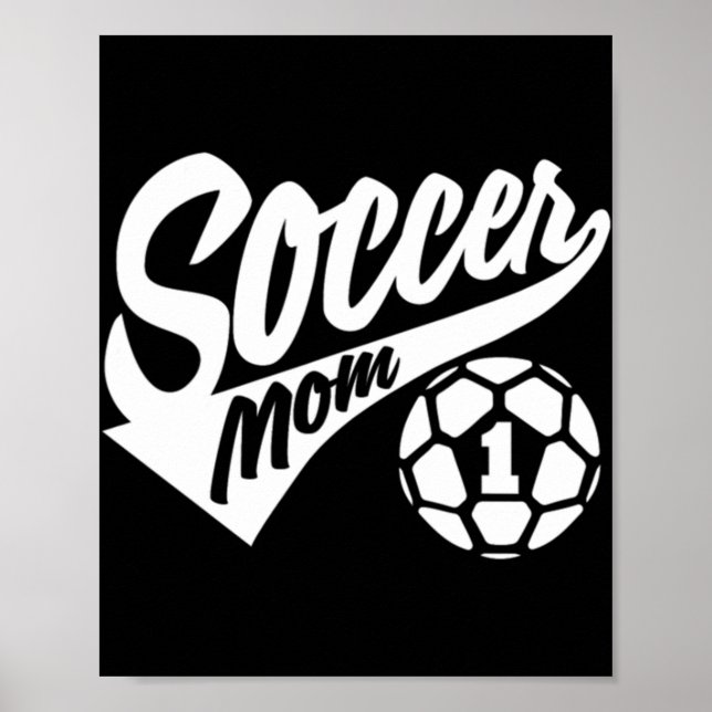 Póster Mamá futbolera T Orgullosa Mamá De Fútbol Me Encan (Frente)