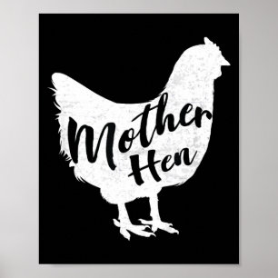Póster Mamá gallina feliz día de la madre regalo de pollo