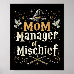 Póster Mamá Gerente de Travesuras - Mamá Bruja Divertida