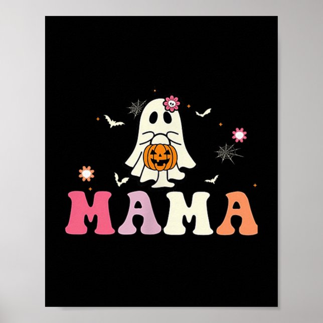 Póster Mama Ghost Boo One Soky Mama First Halloween Birth (Frente)