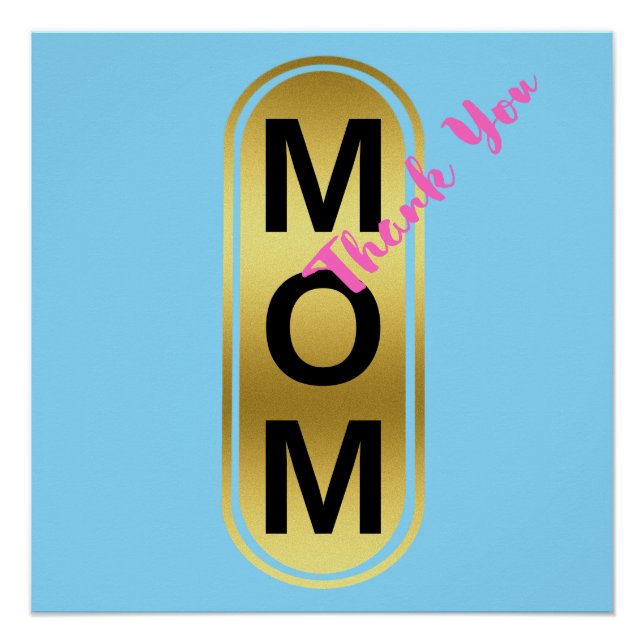 Póster Mamá, ¡Gracias! (Anverso)