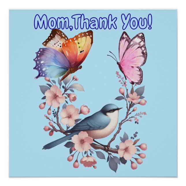 Póster Mamá, ¡Gracias! (Anverso)