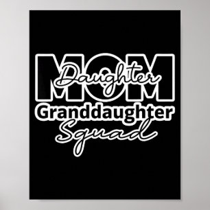 Póster Mamá hija nieta escuadrón coincidente del día de l