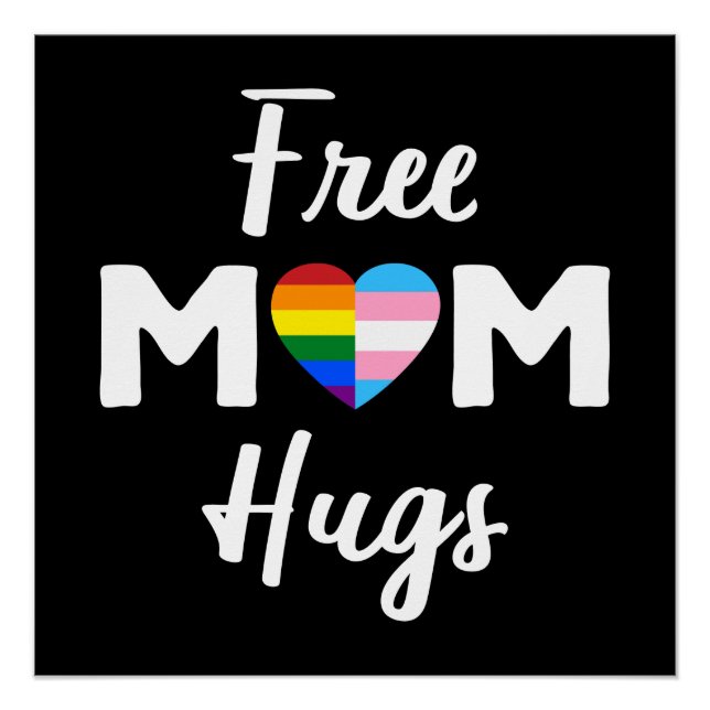 Póster Mamá libre abrazo II - Día del Día del Arcoiris (Anverso)