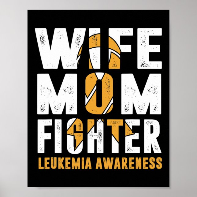 Póster Mamá lucha contra la leucemia (Frente)