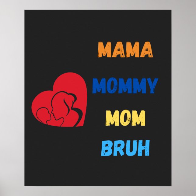 Póster Mamá mamá bruh latte mug (Frente)
