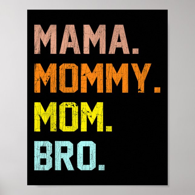 Póster Mamá mamá hermano Día de la Madre (Frente)
