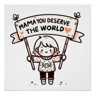Póster Mamá, Mereces El Mundo