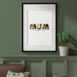Póster Mamá multifoto mejor tipografía simple elegante<br><div class="desc">Mamá 3 regalo fotográfico moderno de tipografía. Ideal para un Día de la Madre contemporáneo y elegante,  cumpleaños o Navidades decoración de casa obras de poster de arte. Diseño moderno en blanco y negro,  el color puede ser personalizado para adaptarse a tu decoración y estilo.</div>
