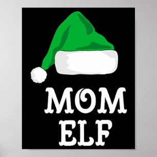 Póster Mamá Navidades Elf Comparten Con Familia Pj Pajama