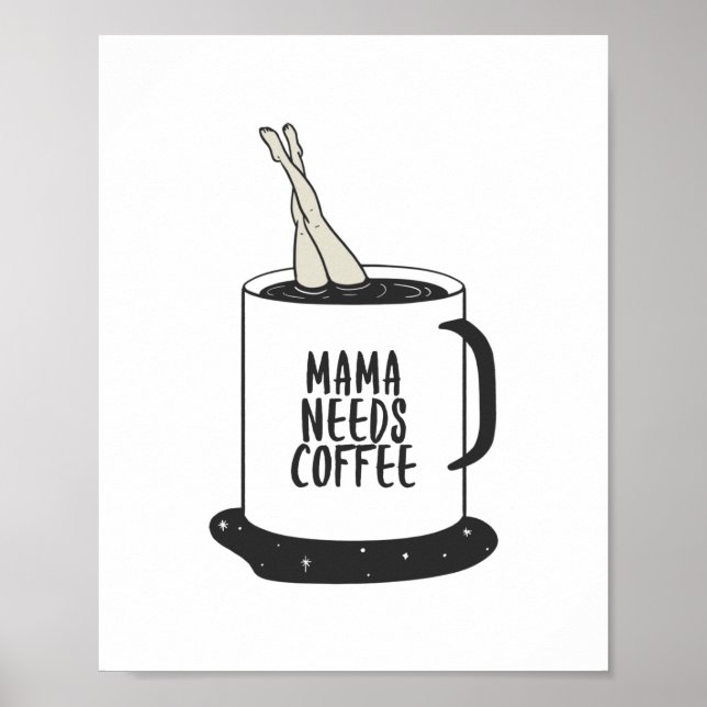 Póster Mamá necesita café (Frente)
