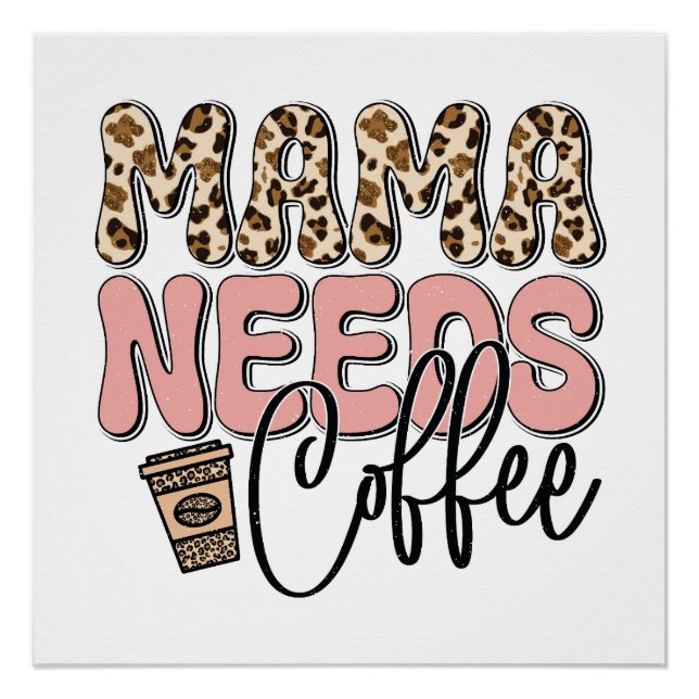 Póster Mamá necesita café (Anverso)
