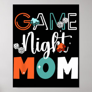 Póster Mamá Nocturna Juegos de Mesa Día de las Madres