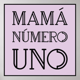 Póster Mamá Número Uno: Tipografía de moda en Lavender