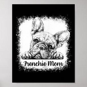 Póster Mamá obsequia el Bulldog francés dulce y dulce con