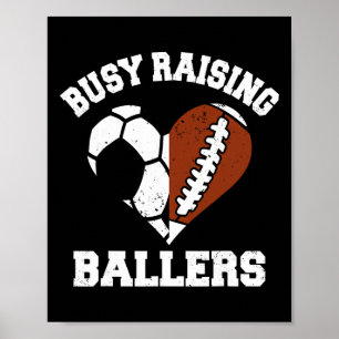 Póster Mamá ocupada criando Byllers Fútbol Corazón de fút