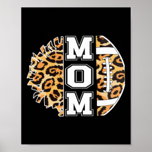 Póster Mamá Orgullosa de Fútbol y Porristas Mamá Animador