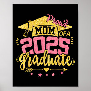 Póster Mamá Orgullosa De Un Graduado En 2025 Ropa De Mamá
