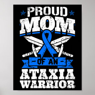 Póster Mamá Orgullosa De Un Guerrero De Ataxia Cinta De C