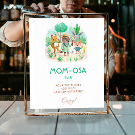 Póster Mamá-osa Pequeño Explorador Detective Baby Shower