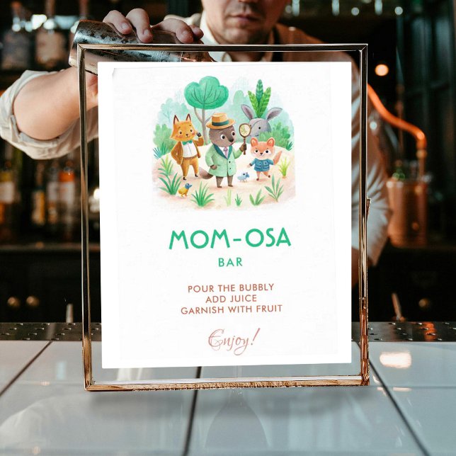 Póster Mamá-osa Pequeño Explorador Detective Baby Shower (Subido por el creador)