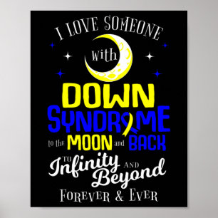 Póster Mamá papá ama el Día Mundial del Síndrome de Down 