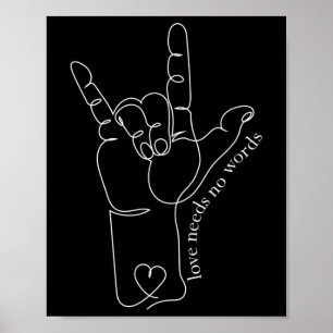 Póster Mamá papá niños profesor de autismo Sped Deaf Sl