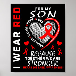 Póster Mamá Papá Que Llevo Rojo Para Mi Hijo Enfermedad C