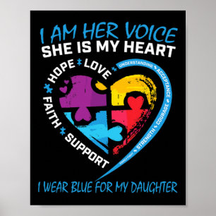 Póster Mamá Papá Rompe Con El Azul Por Mi Autismo Hija