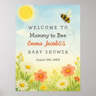 Póster Mamá Para Ser Poster De Bienvenida De Baby Shower