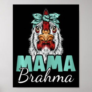 Póster Mamá Pollo Brahma Vintage Mamá Pollo Seda
