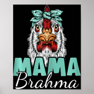 Póster Mamá Pollo Brahma Vintage Mamá Pollo Seda
