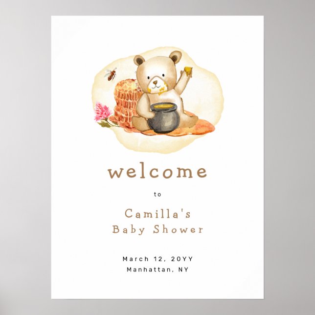 Póster Mamá Se Va A Atraer Teddy Con La Bienvenida De Bab (Frente)