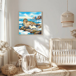 Póster Mama Seal and Pup Nursery