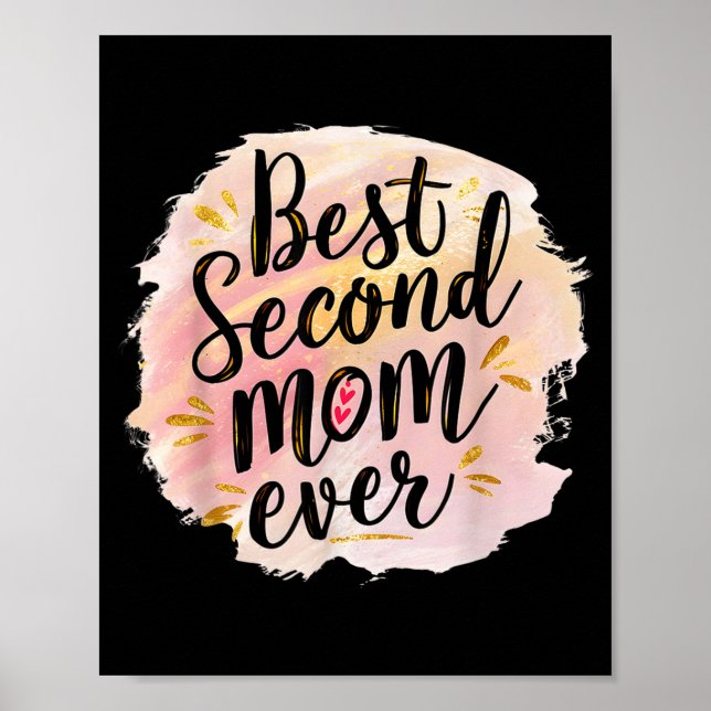 Póster Mamá segunda mamá jamás día de la madre  (Frente)