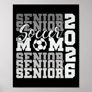 Póster Mamá senior 2026 Fútbol Clase de 2026 Graduación d