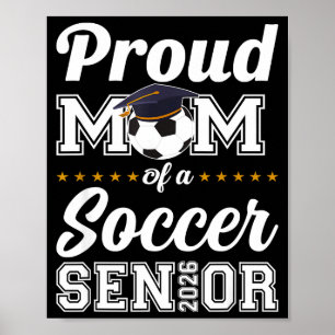 Póster mamá sénior clase 2026 mamá fútbol graduación