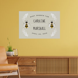 Póster Mamá será Poster neutral de Rótulo de Baby Shower
