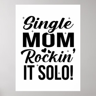 Póster Mamá soltera rockkin solo