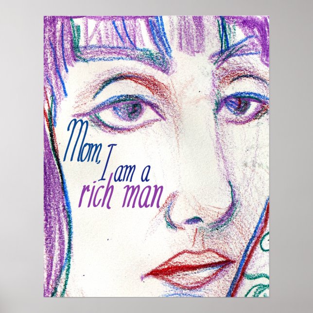 Póster Mamá, soy un hombre rico (Frente)