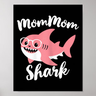 Póster Mamá Tiburón Día de la Madre Abuela Divertida Mamá