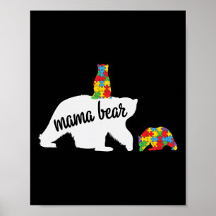 Póster Mamá Tiene Dos Guerreros Concienciación Sobre El A