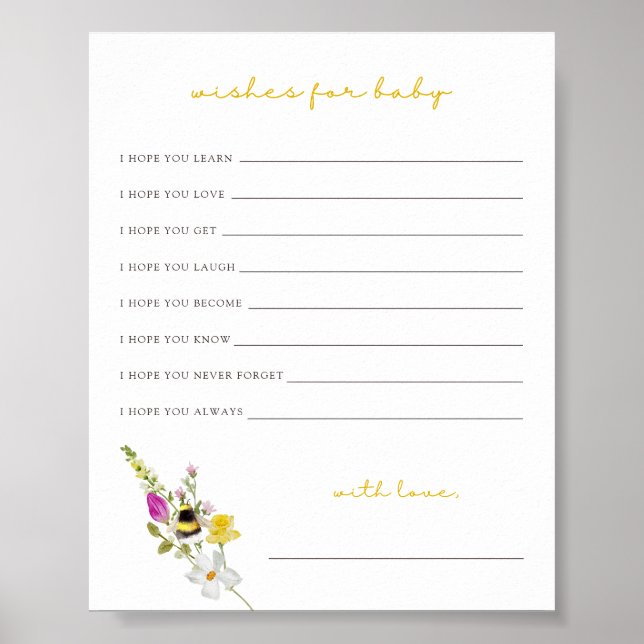 Póster Mama to Bee Wire para la Tarjeta de Bebé (Frente)