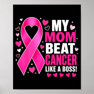 Póster Mamá venció el cáncer de mama como una luchadora j