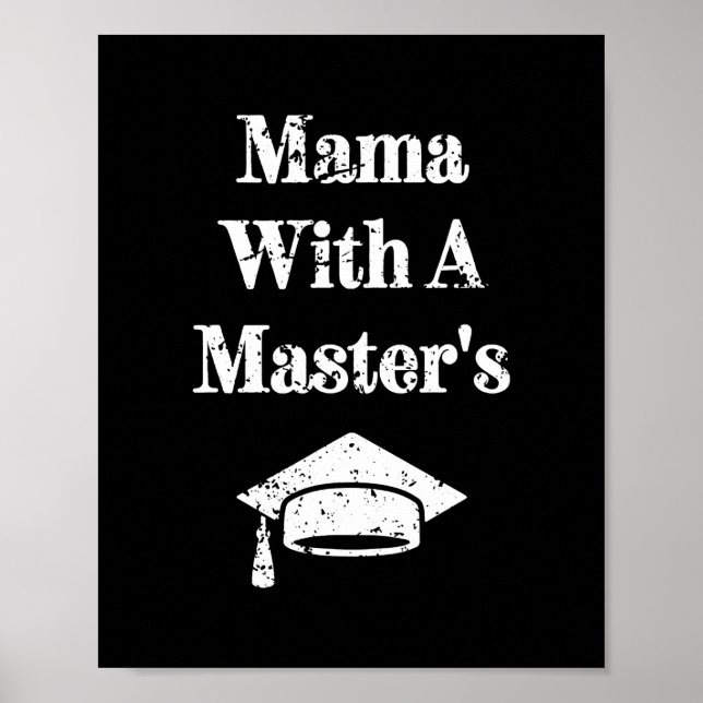 Póster Mama With A Master's Master Degree Funny (Frente)