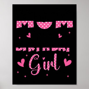 Póster Mamá Y Papá De La Familia De Chicas De Cumpleaños 